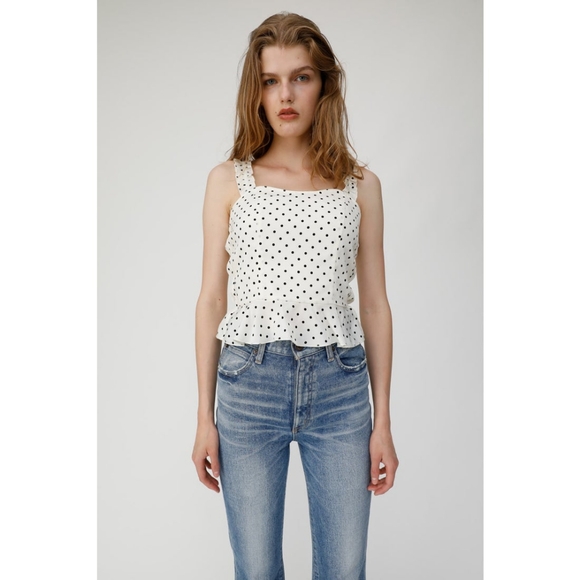 Polkadot Cropped Tank Top by Moussy - Picture 1 of 12